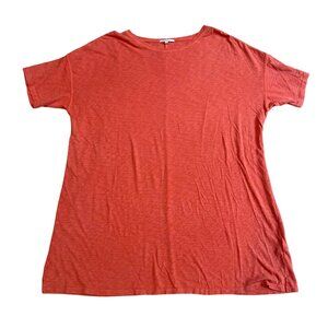 Z‎ Supply T-Shirt Dress Women's Size Large 100% Cotton Lightweight Relaxed Coral